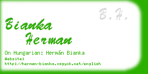 bianka herman business card